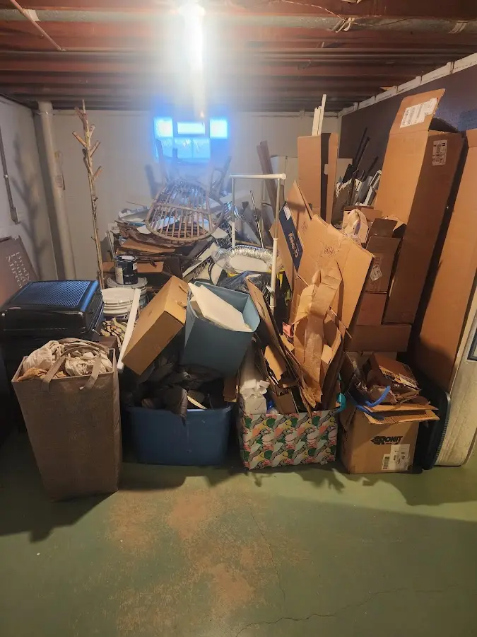 Roll-off dumpster container at job site for Roll Off Dumpster Rental in East Hampton